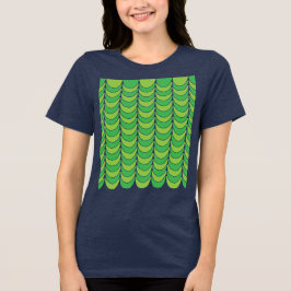 Geometrisch der grünen Hälfte des Kreises Tri-Blend Shirt