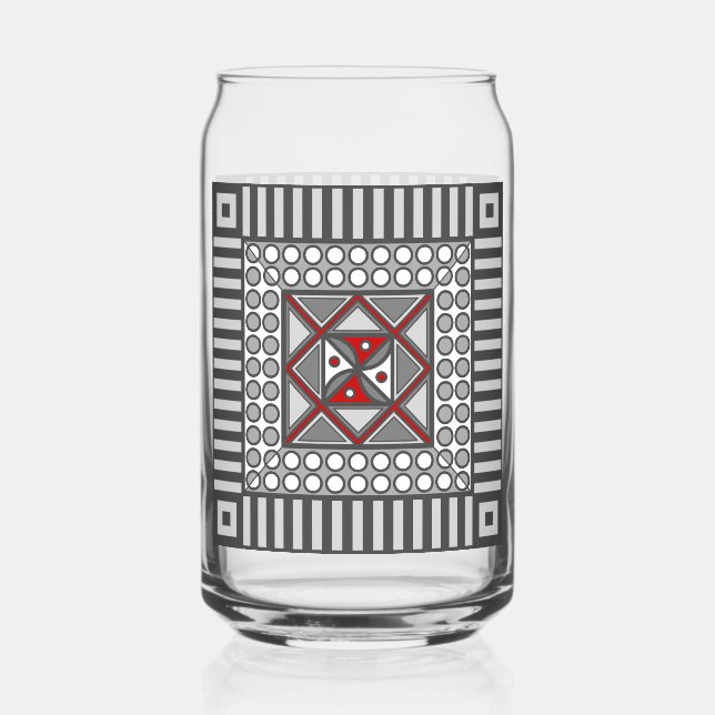 Geometrisch Dosenglas (Vorderseite)