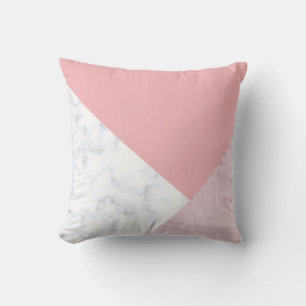 geometrisch eleganter kichelweißer pastellrosa Mar Kissen