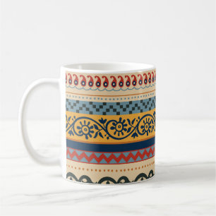 Geometrisch ethnisch: nahtloser Ornament-Hintergru Kaffeetasse