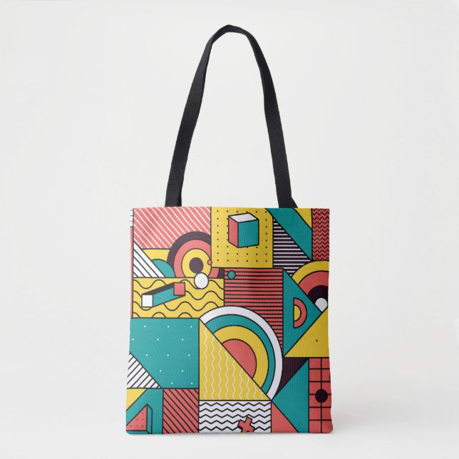 Geometrisch farbig: abstraktes Muster. Tasche (Vorderseite)