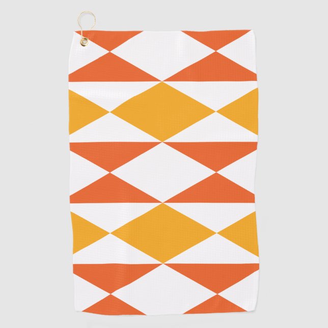 Geometrisch farbig Diamond Modern geometrisch Golfhandtuch (Vorderseite)