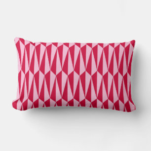 geometrisch, fuchsisch und rosa Mitte des Jahrhund Lendenkissen