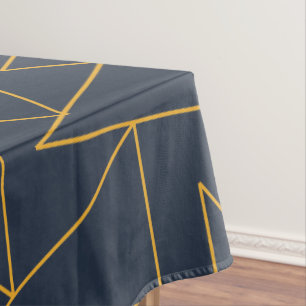 geometrisch für Marsch und Gold Tischdecke