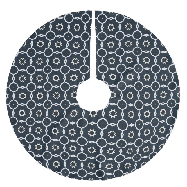Geometrisch gedruckt polyester weihnachtsbaumdecke (Vorderseite)