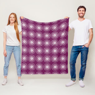 geometrisch geometrisch rosa-weiße abstrakte Muste Fleecedecke