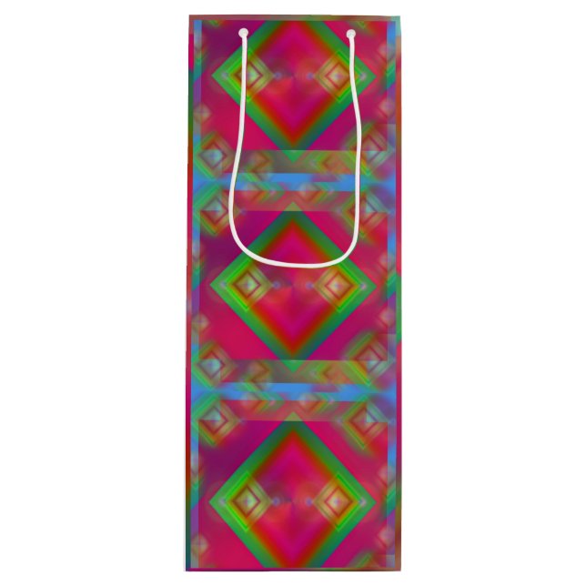 Geometrisch Geschenktüte Für Weinflaschen (Vorderseite)