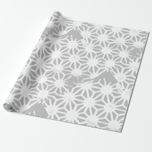 geometrisch-grau-weiße Muster Geschenkpapier