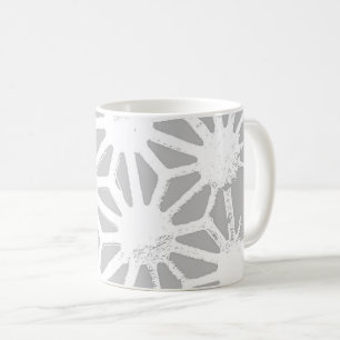 geometrisch-grau-weiße Muster Kaffeetasse