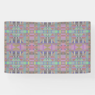 Geometrisch grün Lila rosa Banner