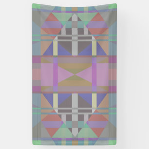 Geometrisch grün Lila rosa Banner