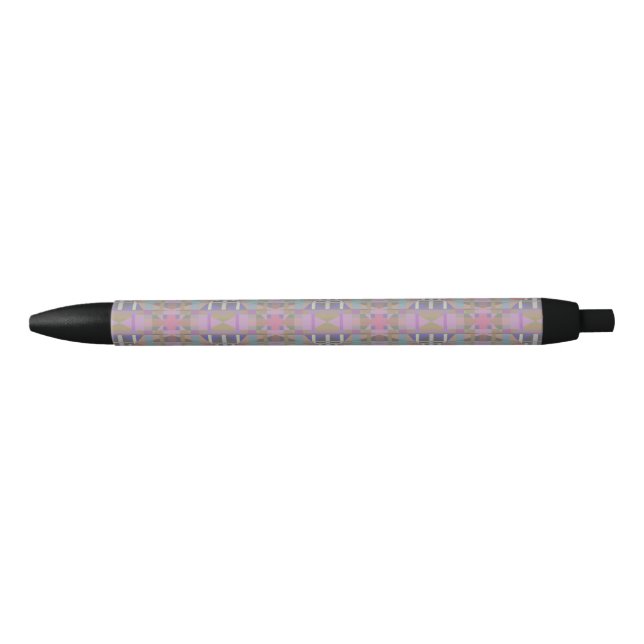 Geometrisch grün Lila rosa Kugelschreiber (Vorderseite)