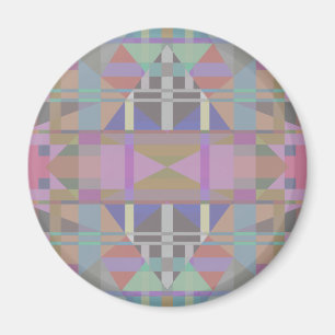Geometrisch grün Lila rosa Magnet