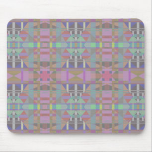 Geometrisch grün Lila rosa Mousepad