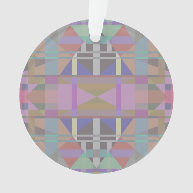 Geometrisch grün Lila rosa Ornament (Vorderseite)