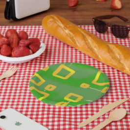 geometrisch grün pappteller