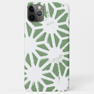 geometrisch-grün-weiß gezogenes Olivenmuster Case-Mate iPhone Hülle