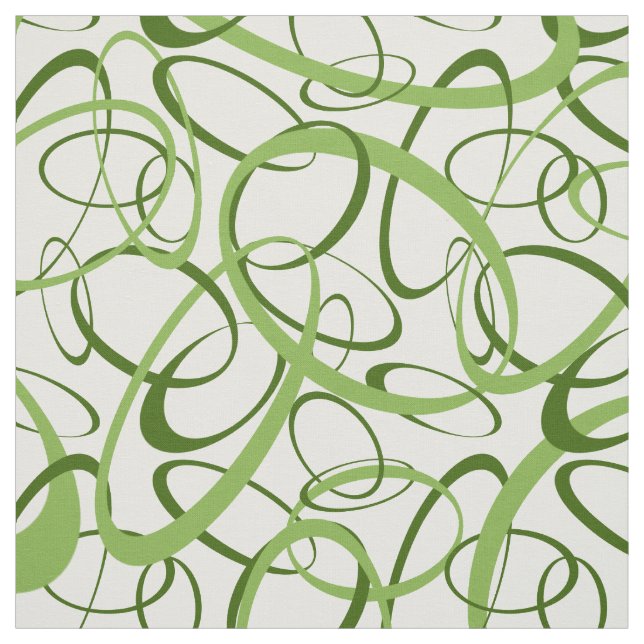 geometrisch-grün-weiß-retro-Mod Stoff (Muster)