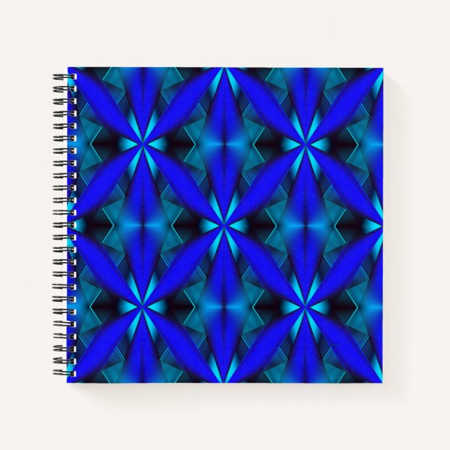 Geometrisch in blau... notizbuch (Vorderseite)