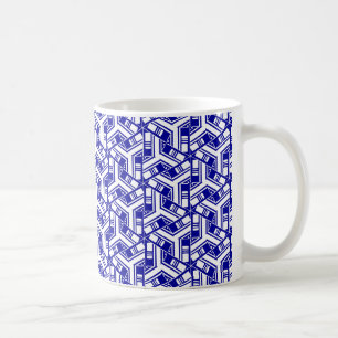 Geometrisch in China Blue 01 Kaffeetasse