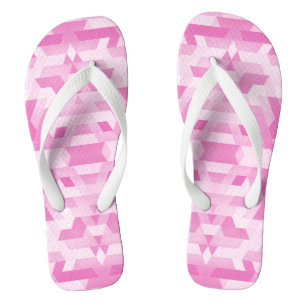 geometrisch in rosa Tönen Flip Flops