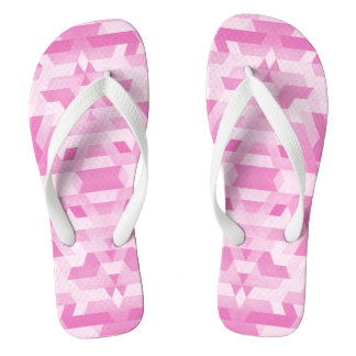 geometrisch in rosa Tönen Flip Flops