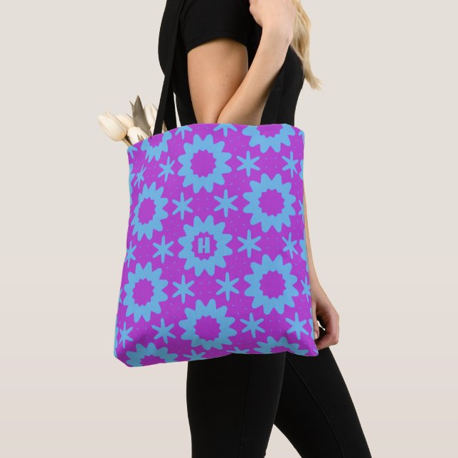 geometrisch lila blau tasche (Von Nahem)