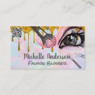 geometrisch   Makeup Brushes Glitzer Tropfen Visitenkarte