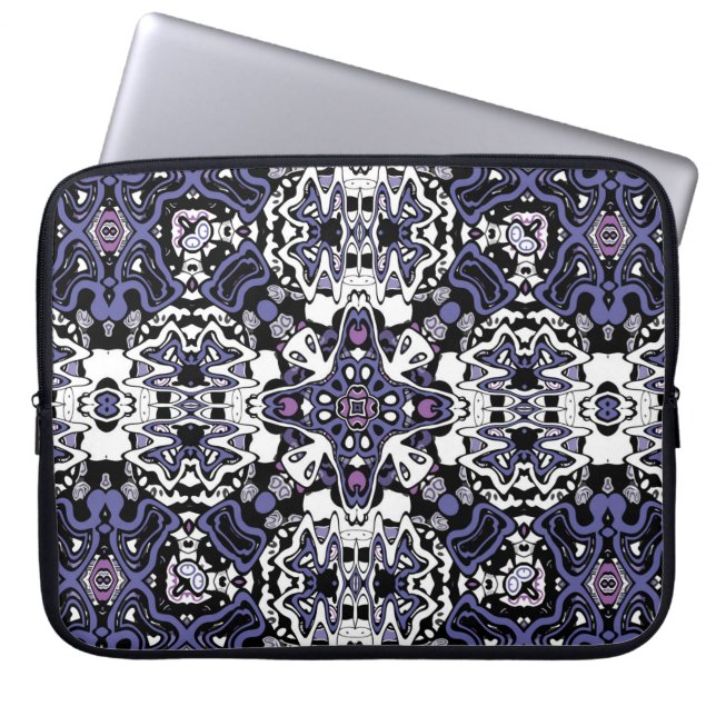 geometrisch-marokkanisches Kaliedoskop m Laptopschutzhülle (Vorderseite)