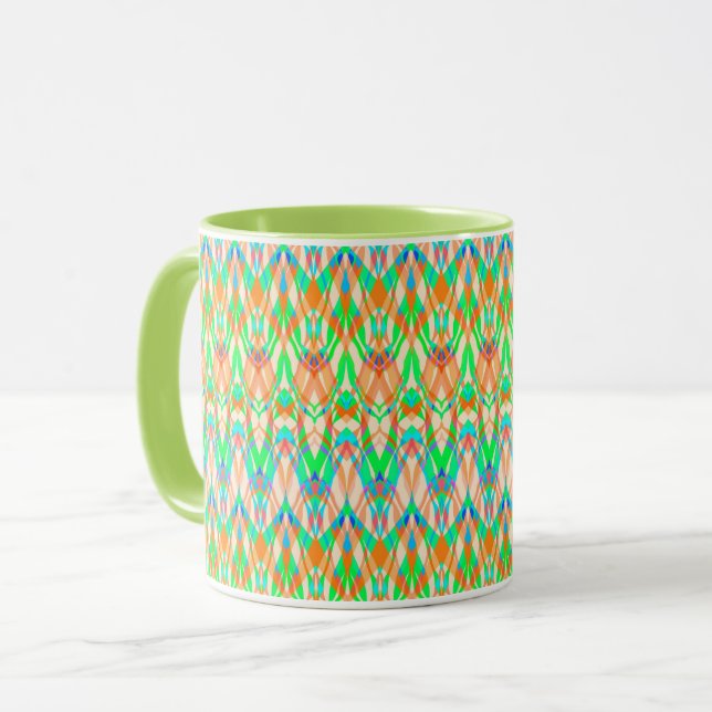 geometrisch-marokkanisches Kaliedoskop m Tasse (Vorderseite Links)