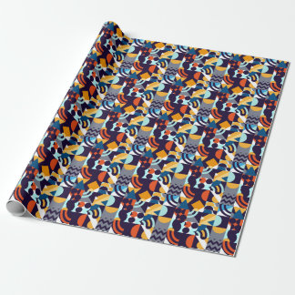 Geometrisch mehrfarbig: Primitive Formen Fusion Geschenkpapier