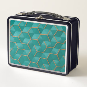 geometrisch metall brotdose