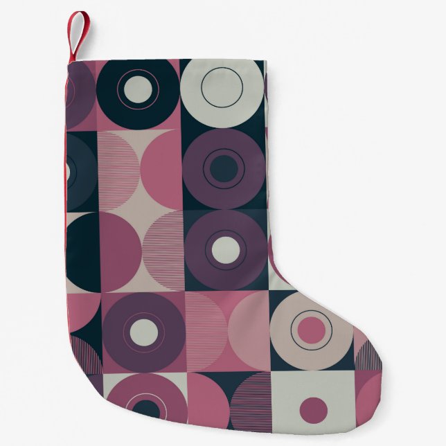 geometrisch Mitte des Jahrhunderts: abstraktes far Kleiner Weihnachtsstrumpf (Vorderseite)