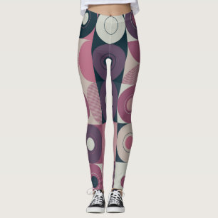 geometrisch Mitte des Jahrhunderts: abstraktes far Leggings