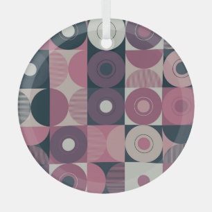 geometrisch Mitte des Jahrhunderts: abstraktes far Ornament Aus Glas