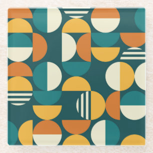 Geometrisch Mitte des Jahrhunderts: Minimalistisch Glasuntersetzer