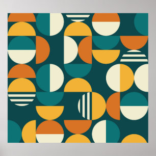 Geometrisch Mitte des Jahrhunderts: Minimalistisch Poster