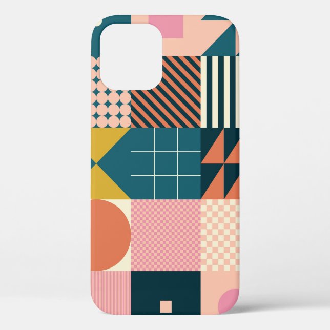 Geometrisch modern Abstrakt: Farbiges Design Case-Mate iPhone Hülle (Rückseite)
