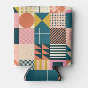 Geometrisch modern Abstrakt: Farbiges Design Dosenkühler