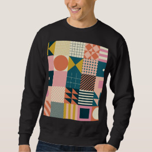 Geometrisch modern Abstrakt: Farbiges Design Sweatshirt