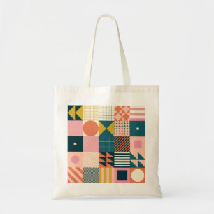Geometrisch modern Abstrakt: Farbiges Design Tragetasche