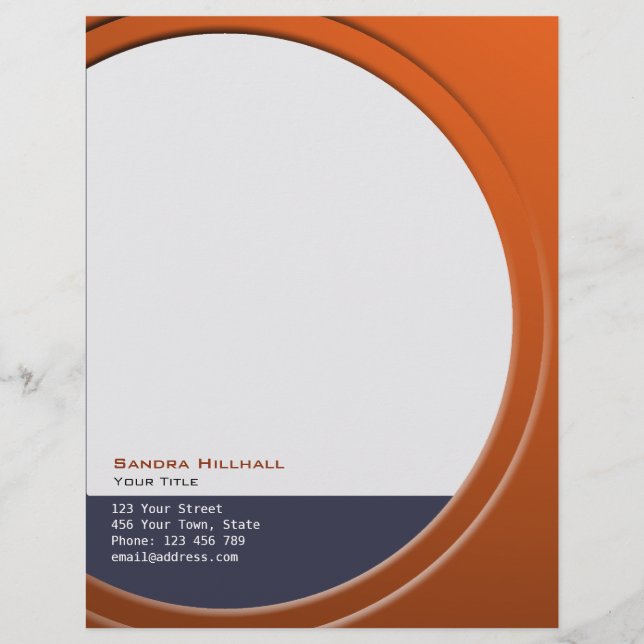 Geometrisch Moderne Metallic für Text und Farbe Briefbogen (Vorderseite)