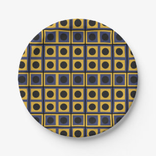 Geometrisch moderne quadratische Kreis Pappteller