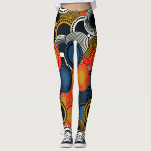 Geometrisch nach hinten: Goldene Kreise Harmonie Leggings