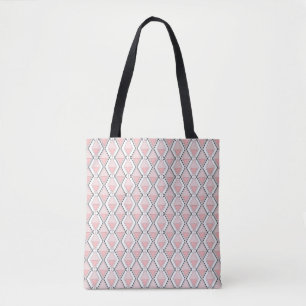 geometrisch rosa beige Muster Tasche