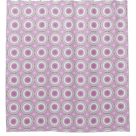 geometrisch rosa Muster Duschvorhang