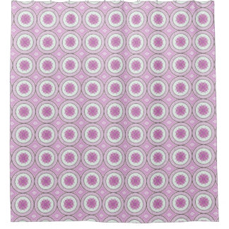 geometrisch rosa Muster Duschvorhang