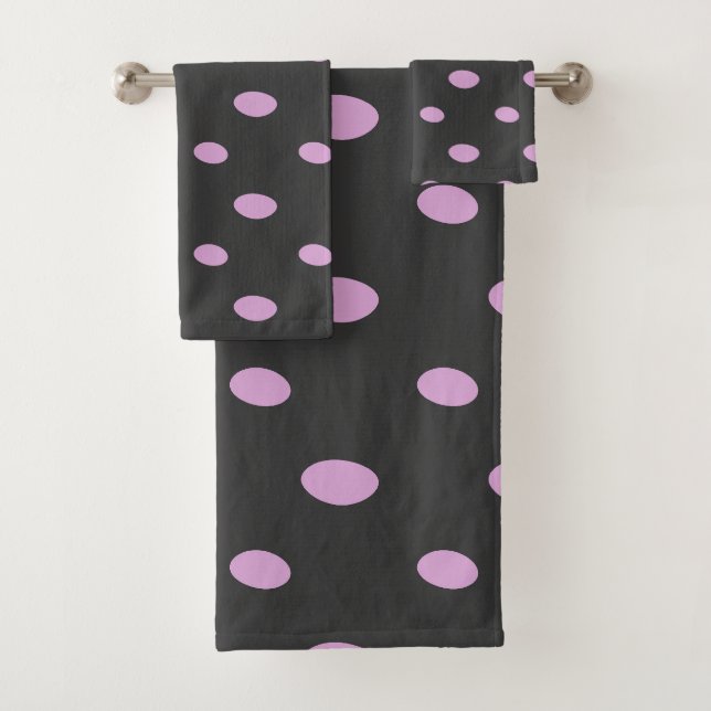 geometrisch rosa und grau badhandtuch set (Insitu)