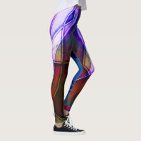 geometrisch rostgealterte Formen mit Neonlicht
