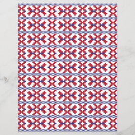 geometrisch rot, blau und weiß für Stämme